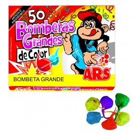 Caja de 50 Bombetas Grandes de colores